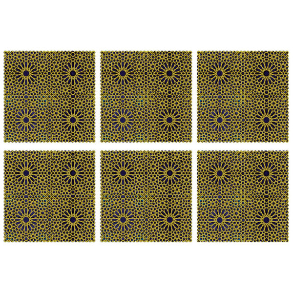 波斯装饰性几何图案餐垫（6件套）