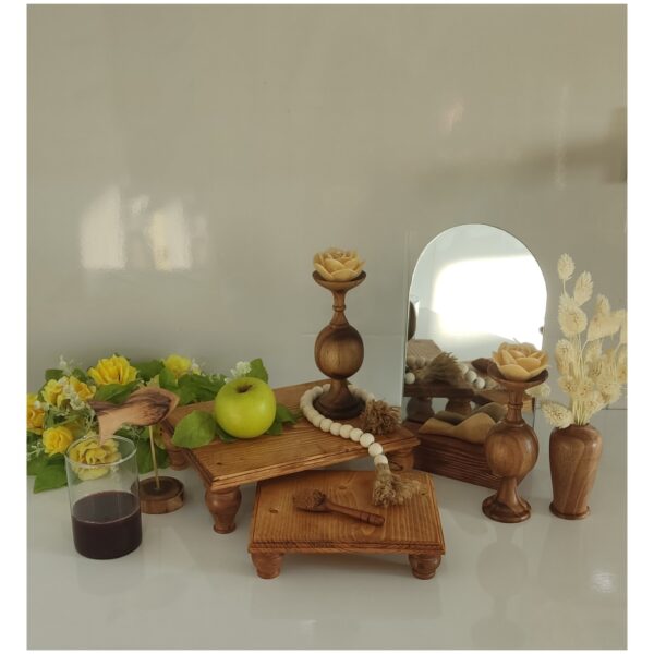 波斯七辛桌套装 —— 华丽底座盘，庄严节日布置（7 件套）