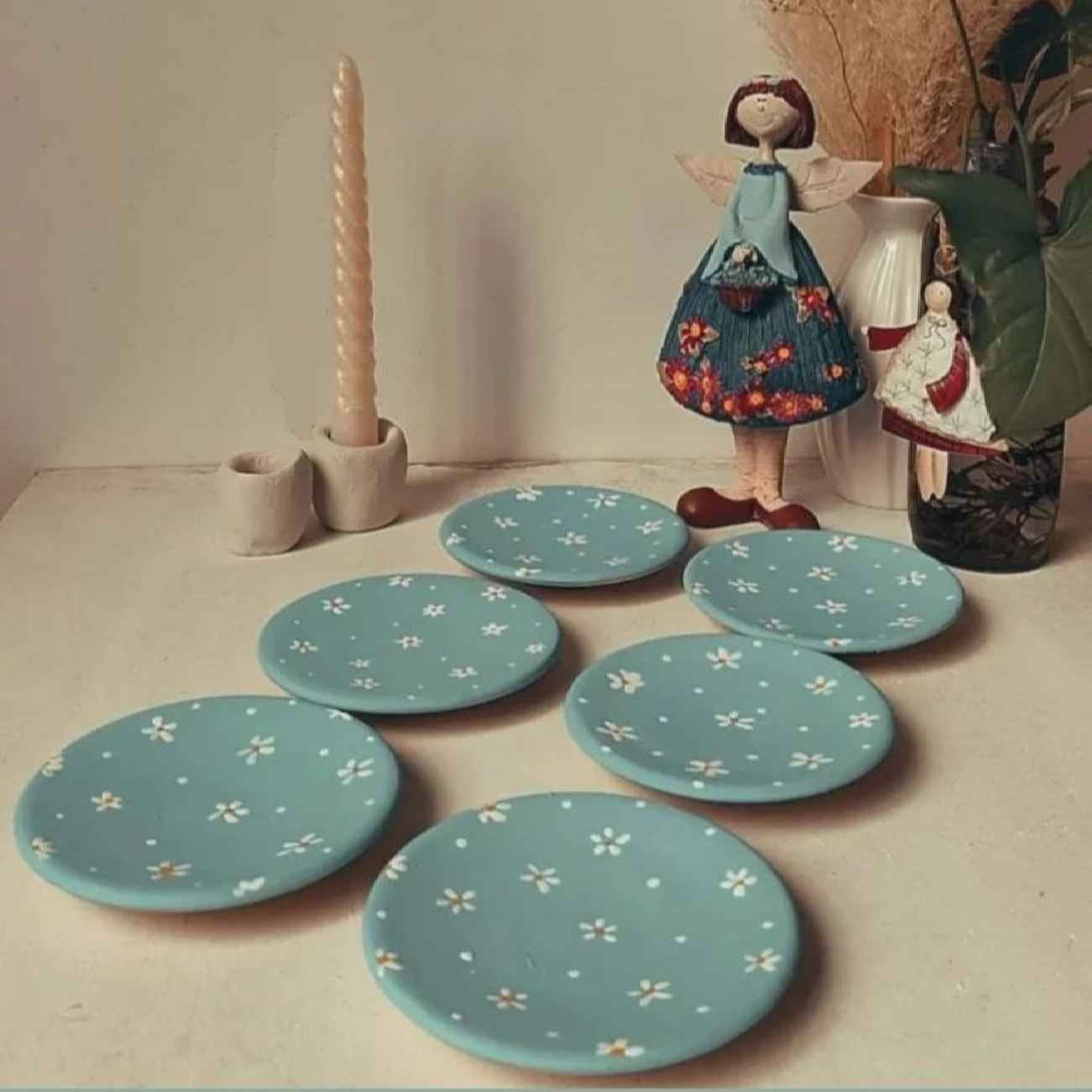 波斯手工七辛桌套装 —— 花卉图案(7 件套)