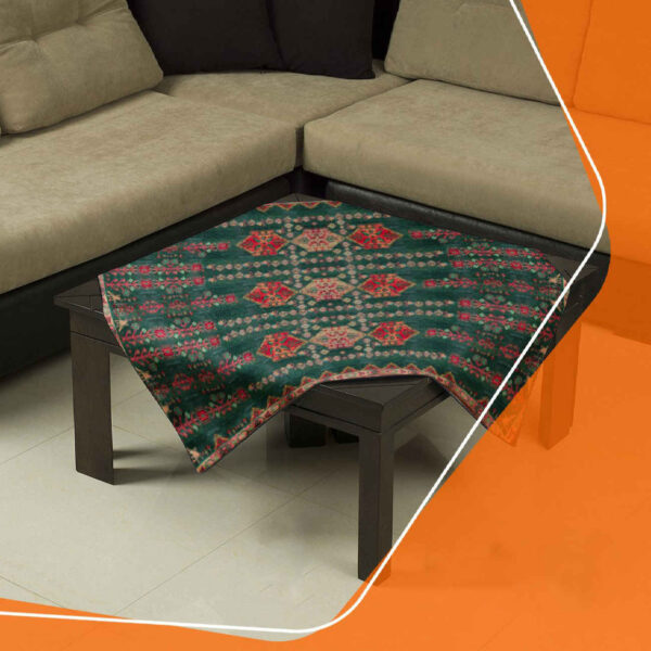 波斯风格几何图案天鹅绒桌布