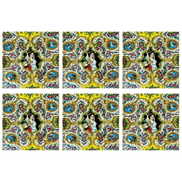 波斯迷你餐垫 – 永恒艺术桌面装饰 (6件套)