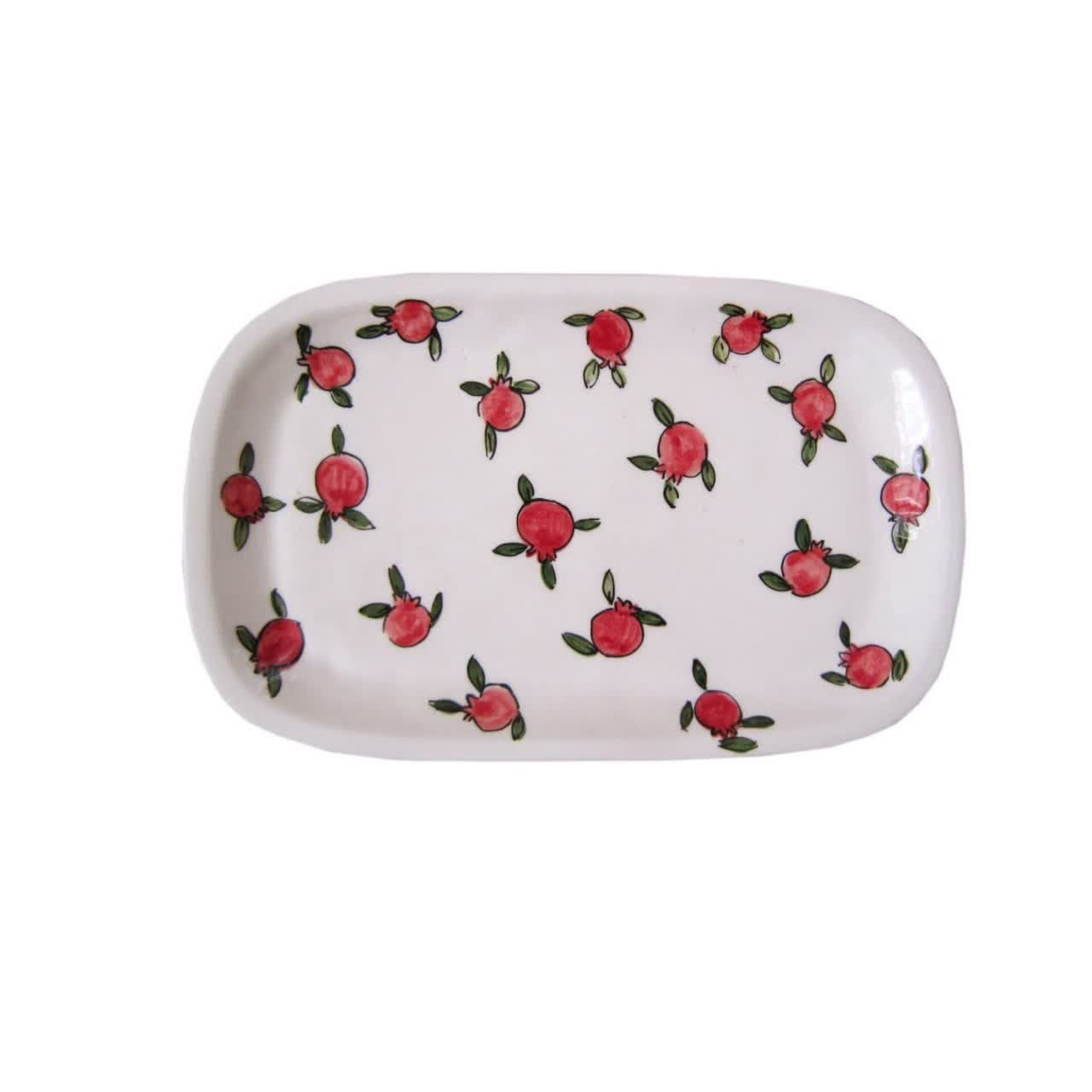 波斯石榴茶具套装（含茶杯、茶托和糖碗）