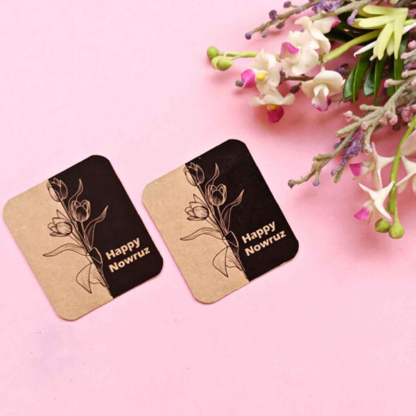 郁金香图案的Nowruz贺卡 (X20)