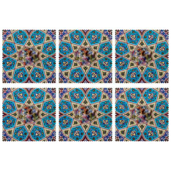 波斯灵感艺术设计迷你餐垫 (6件套)