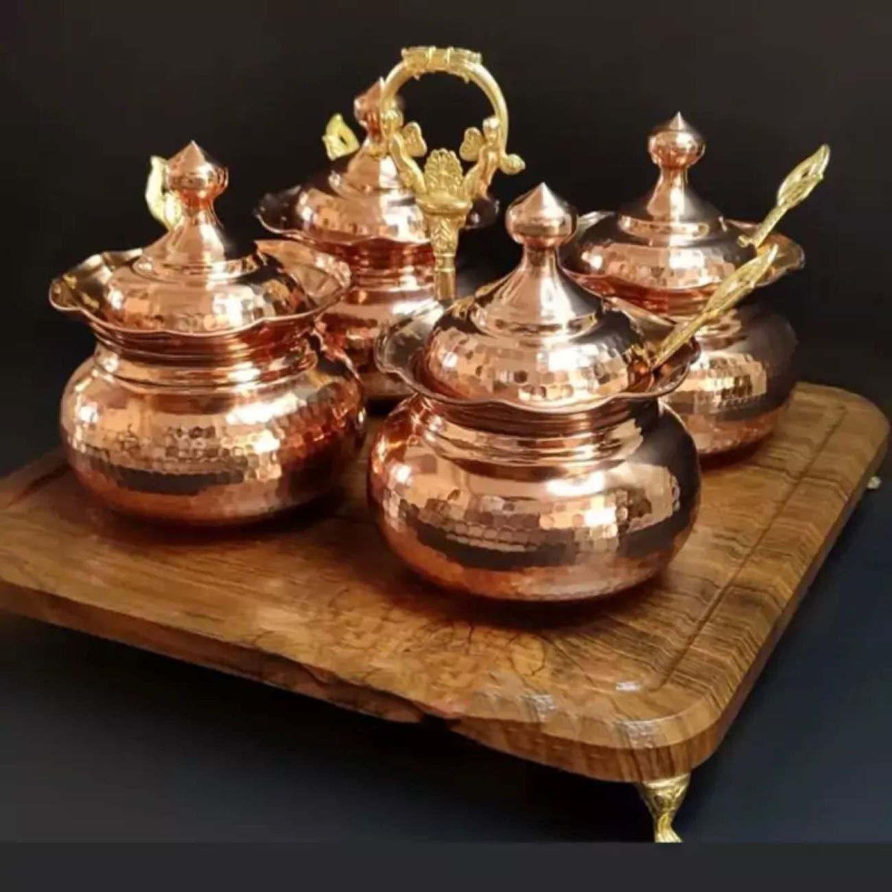 Main image of 高端储物罐 – 现代家居适用，4件套含支架与勺子