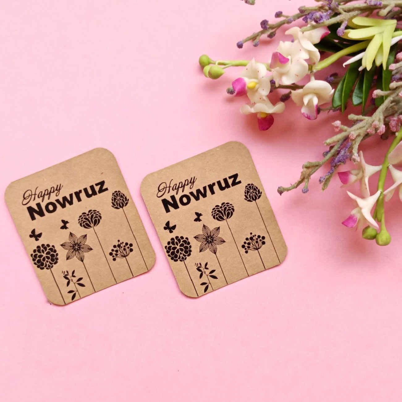 简约优雅“Happy Nowruz”卡 墨点细节 (X10)