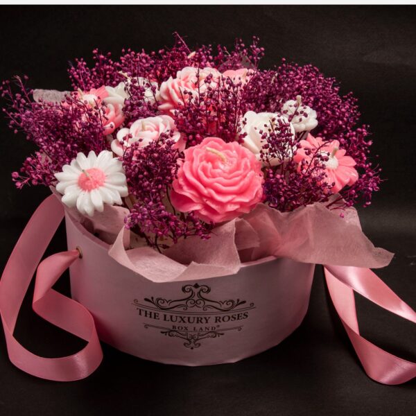 大豆蜡花卉蜡烛 – 绽放之美装饰套装