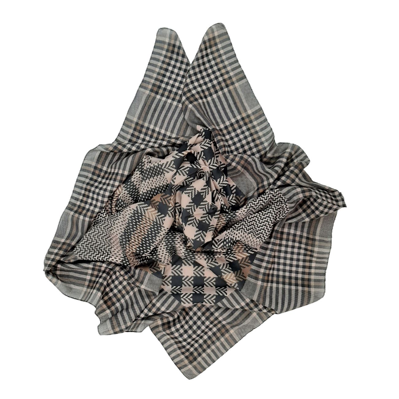 时尚链条肩包 & 花纹围巾套装