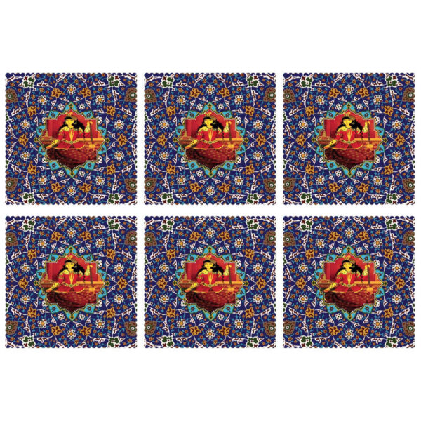 传统波斯微型桌垫 – 优雅独特（6件套）