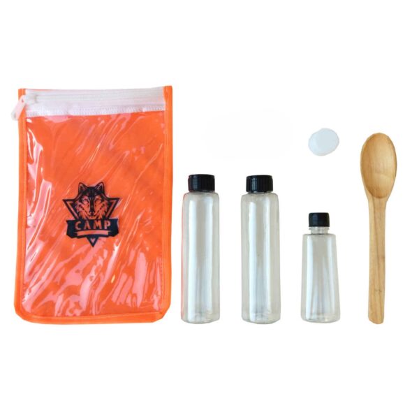 旅行调味瓶套装（4件套）– 设计用于携带油和盐，适合露营