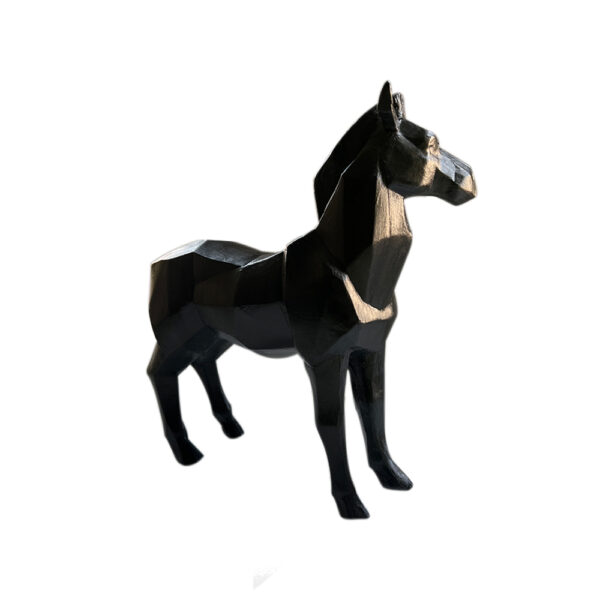 立体派马雕塑 – 抽象几何雕像