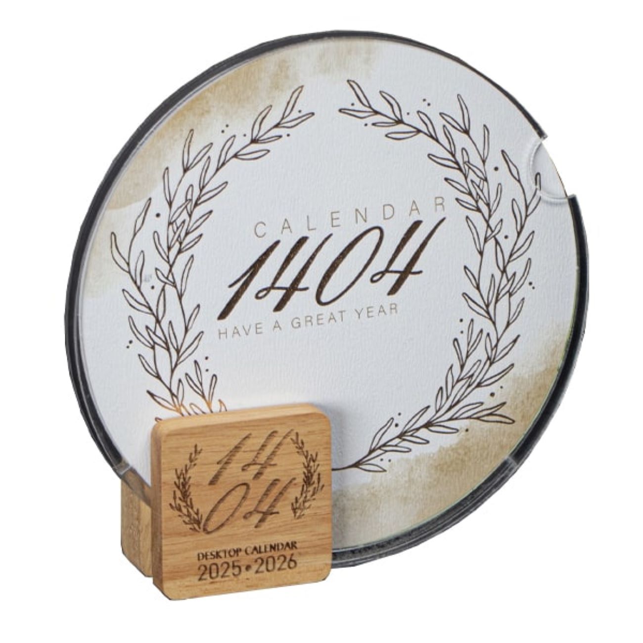 Main image of 1404年桌面日历 – 圆形设计艺术款