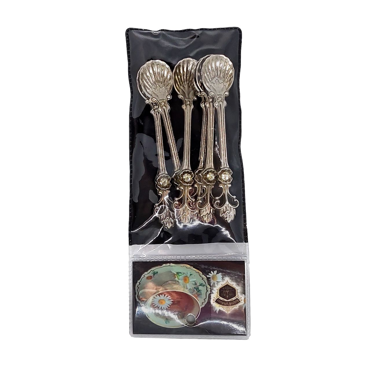 宝石茶勺套装 – 优雅6件系列,适合时尚餐桌