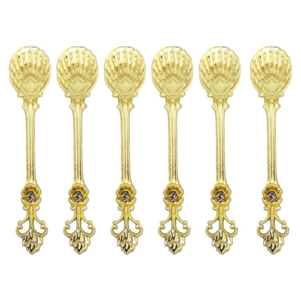 宝石茶勺套装 – 优雅6件系列，适合时尚餐桌