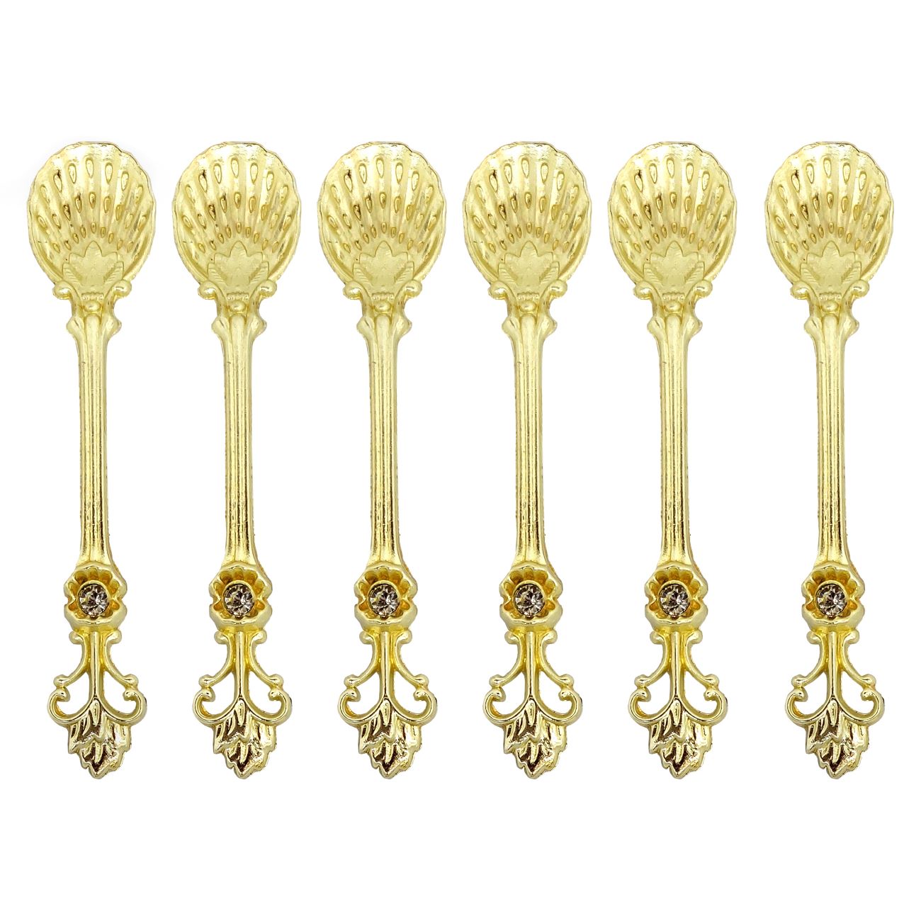 Main image of 宝石茶勺套装 – 优雅6件系列，适合时尚餐桌