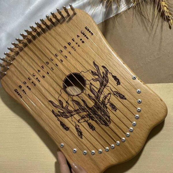Harpika 手工雕刻竖琴 – 自然和声木质杰作 16弦