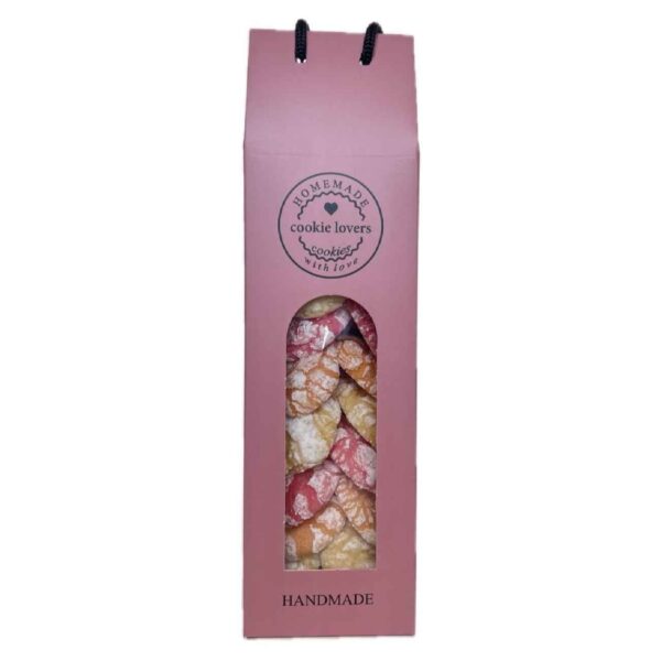 自制裂纹饼干 三种水果口味混合：橙子、椰子与草莓