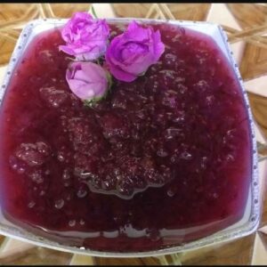 伊朗果酱 – 大马士革玫瑰 1000 克 – 手工制作，藏红花与米粉风味