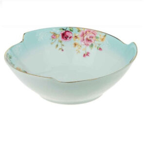 粉色花茶花图案瓷碗 – 适合汤和沙拉（6 件套）