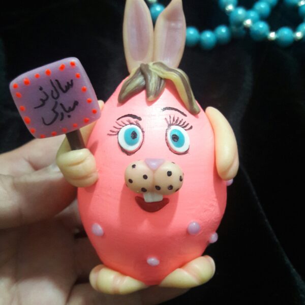 《陶瓷娃娃 — 手工聚合物粘土兔子（2件套）》