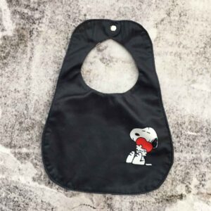 史努比爱心图案婴儿围嘴 – 按扣款