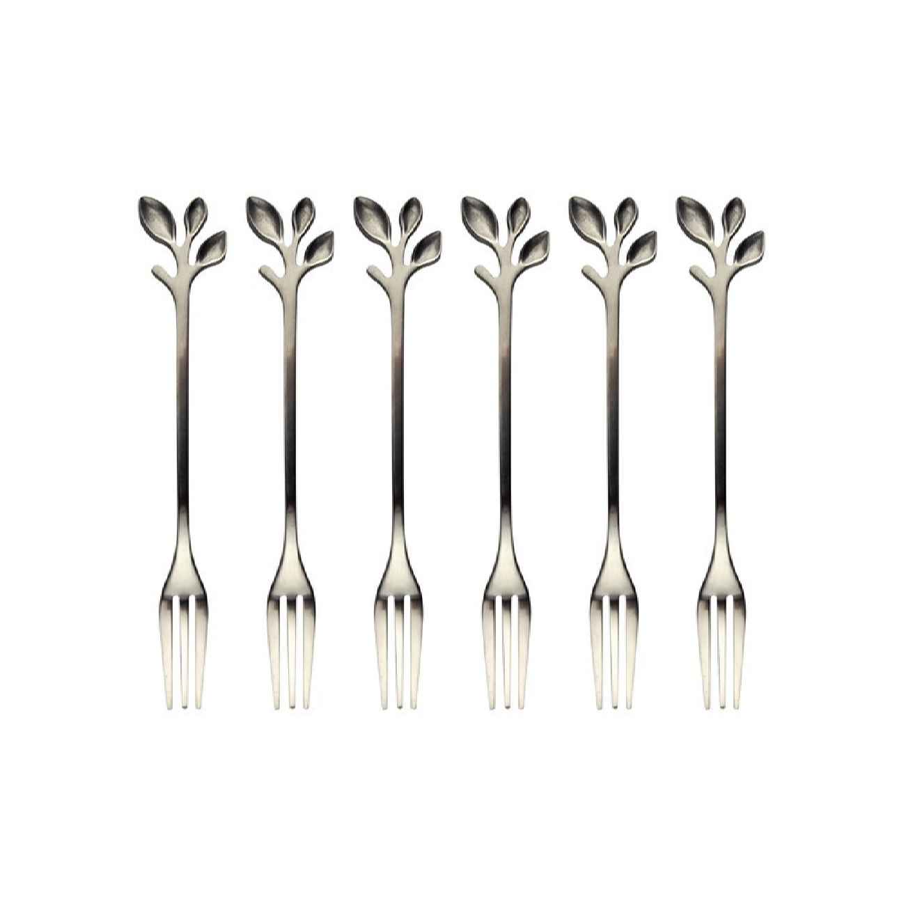 Main image of 不锈钢叉 – 花瓣图案（6件套）