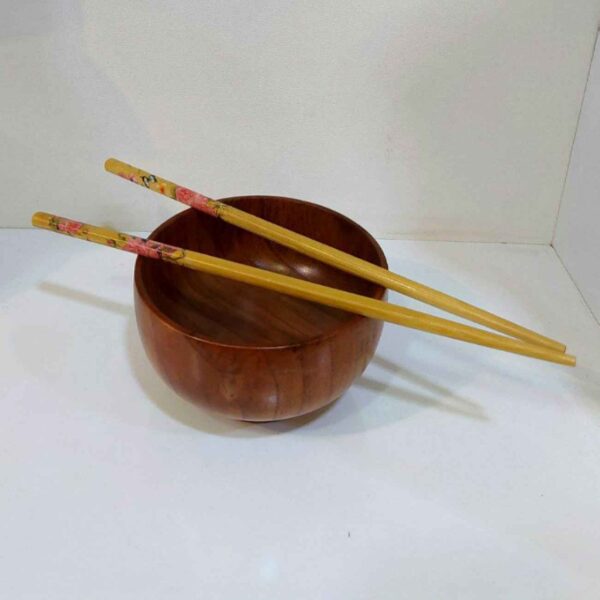 木制筷子 – 竹制花卉图案（2双装）