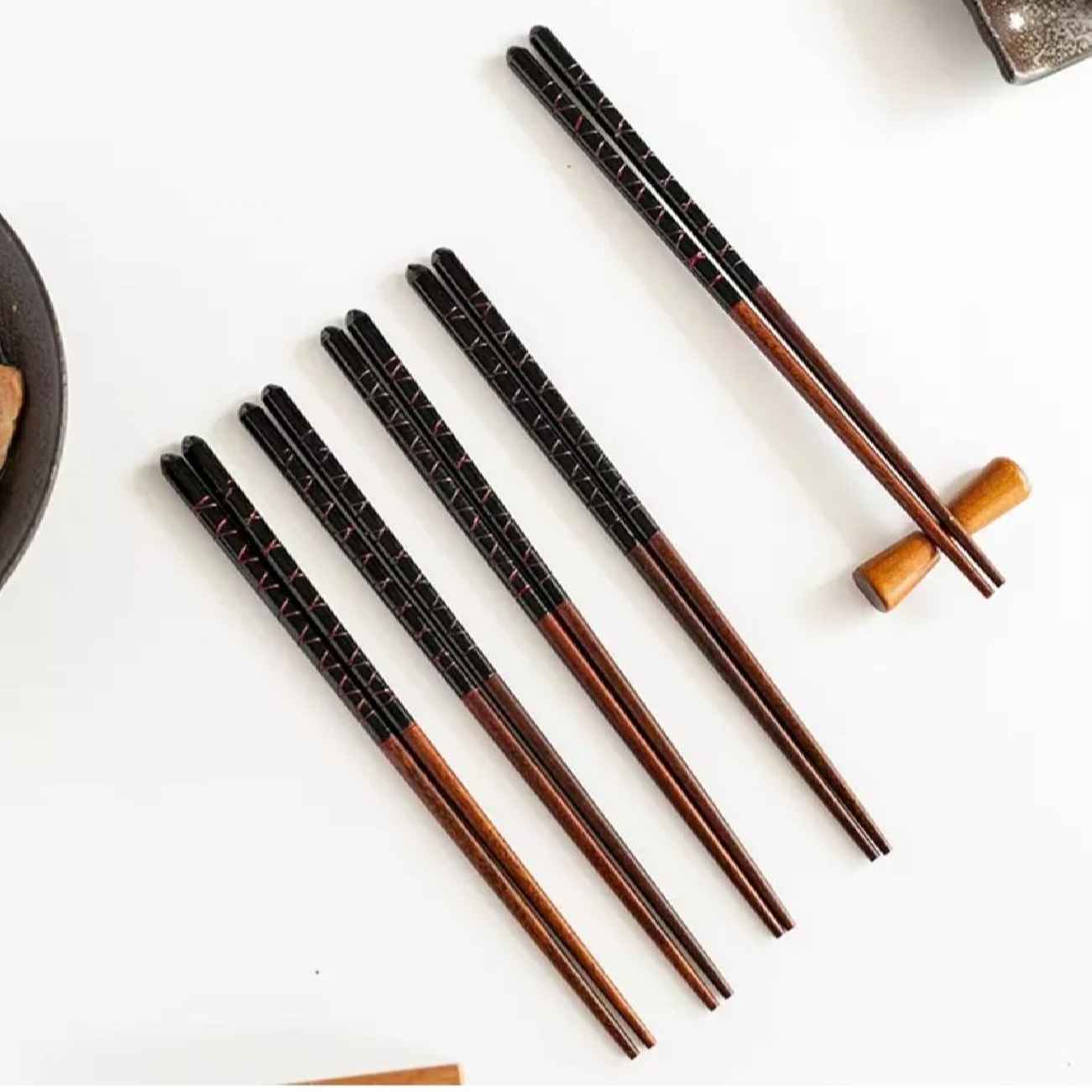 木制筷子 – 红檀木制(2双装)