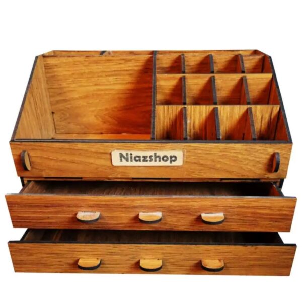 木质化妆和文具收纳架 – 独特且实用