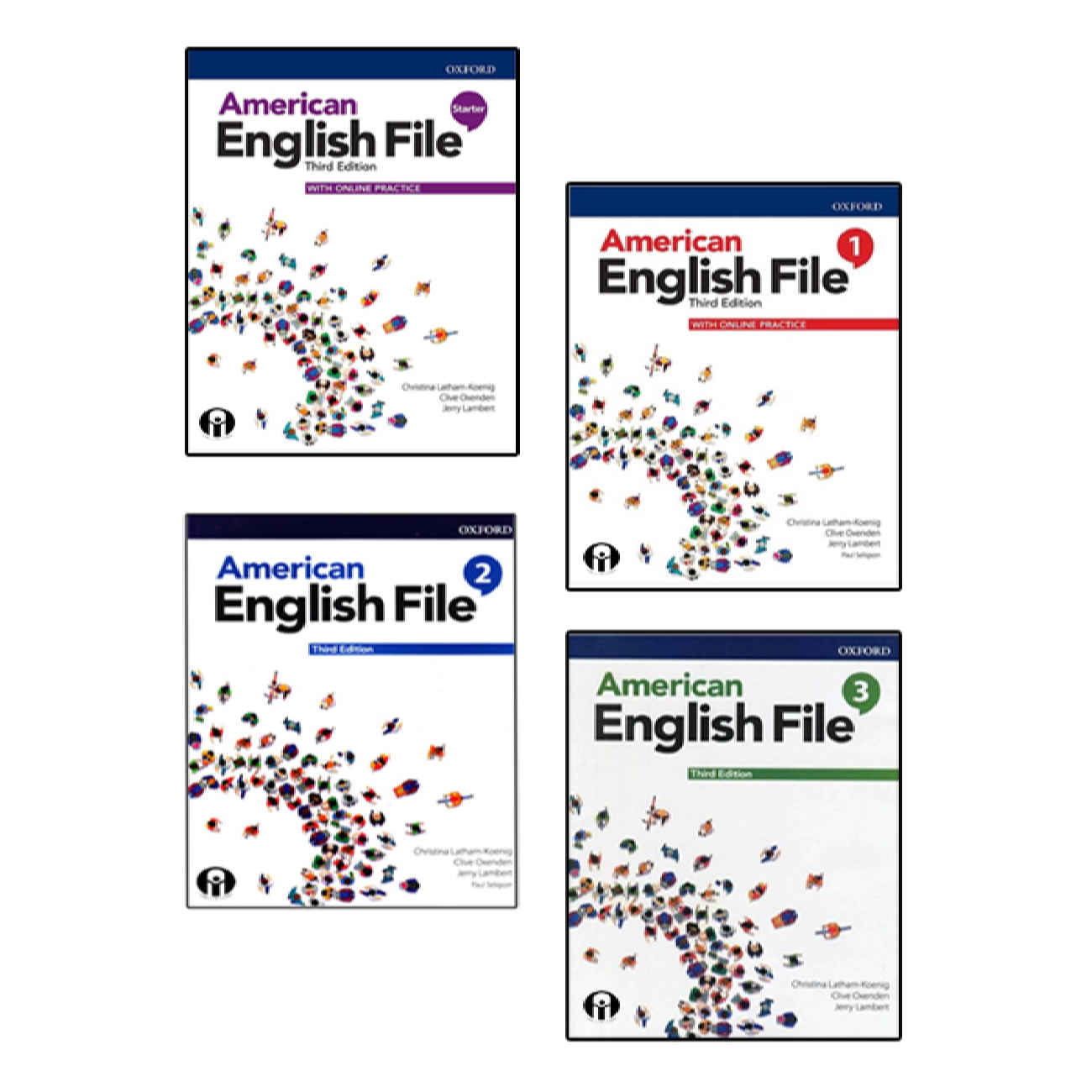 Main image of American English File 第三版 – Christina Latham-Koenig 与 Clive Oxenden 著（4册）