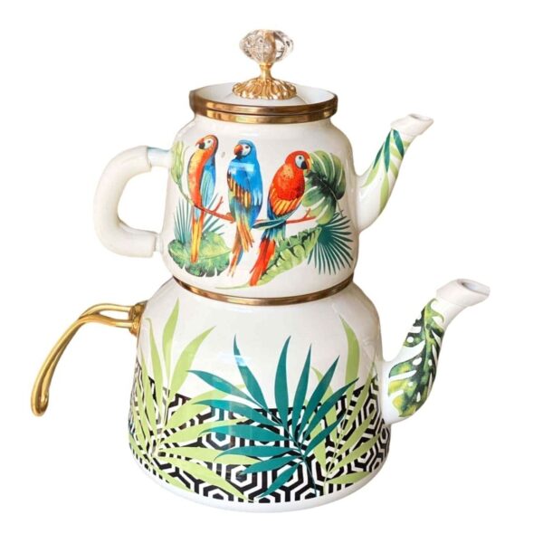 Colorful Enamel Kettle and Teapot Combo – Suitable for Daily Use or Decor (3)
