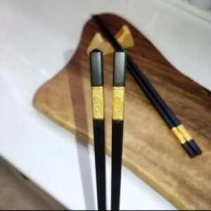 耐用黑色密胺韩国筷子（4双装）