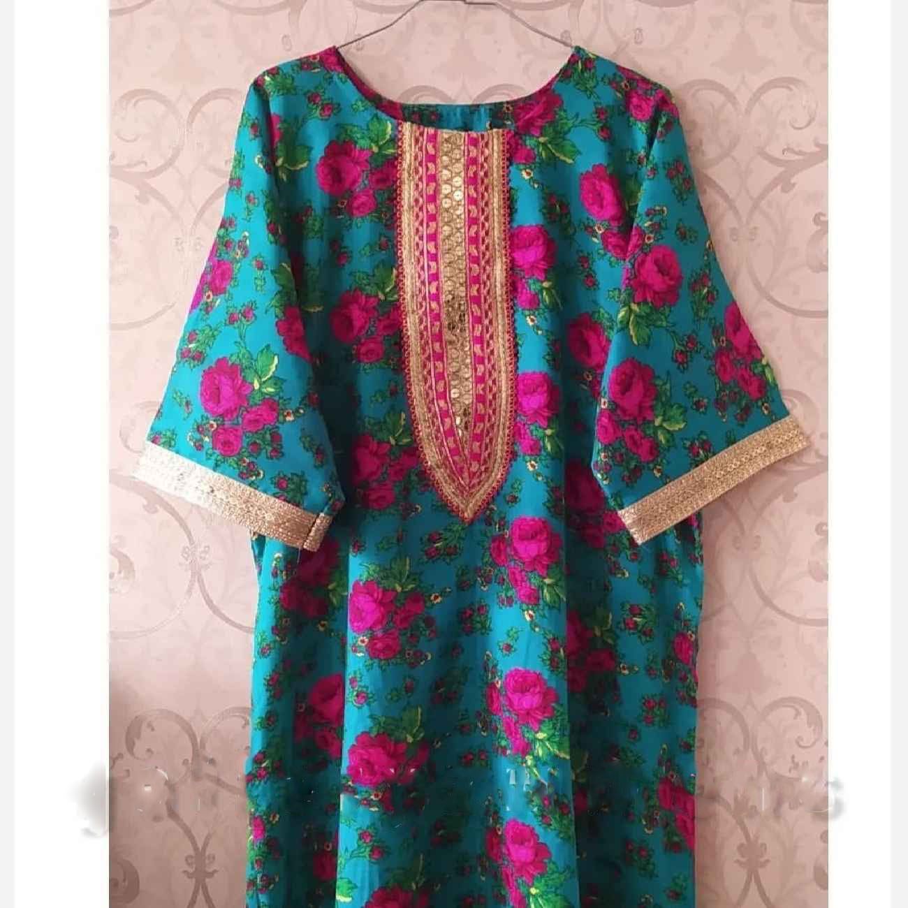 花卉印花卡夫坦长袍 – 适合节日、文化聚会或传统庆典