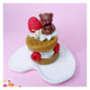 Thumbnail 2: 手工创意分层蛋糕蜡烛 – 带小熊与草莓装饰