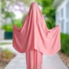 Thumbnail 3: 伊斯兰祈祷披肩 – 粉色超柔半披肩及裙装，170 cm