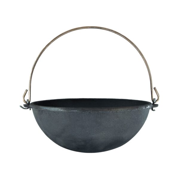 Kazan Pot – Pure Cast Iron Suitable for Outdoor Cooking with Handle, Size 10 (6)