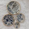 Wall-Mounted Pottery Set – 4-Piece Wan Yakad and Lovebirds Design (1)