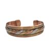 Wide Copper Bracelet with Silver and Gold Weave, Premium Quality (2)