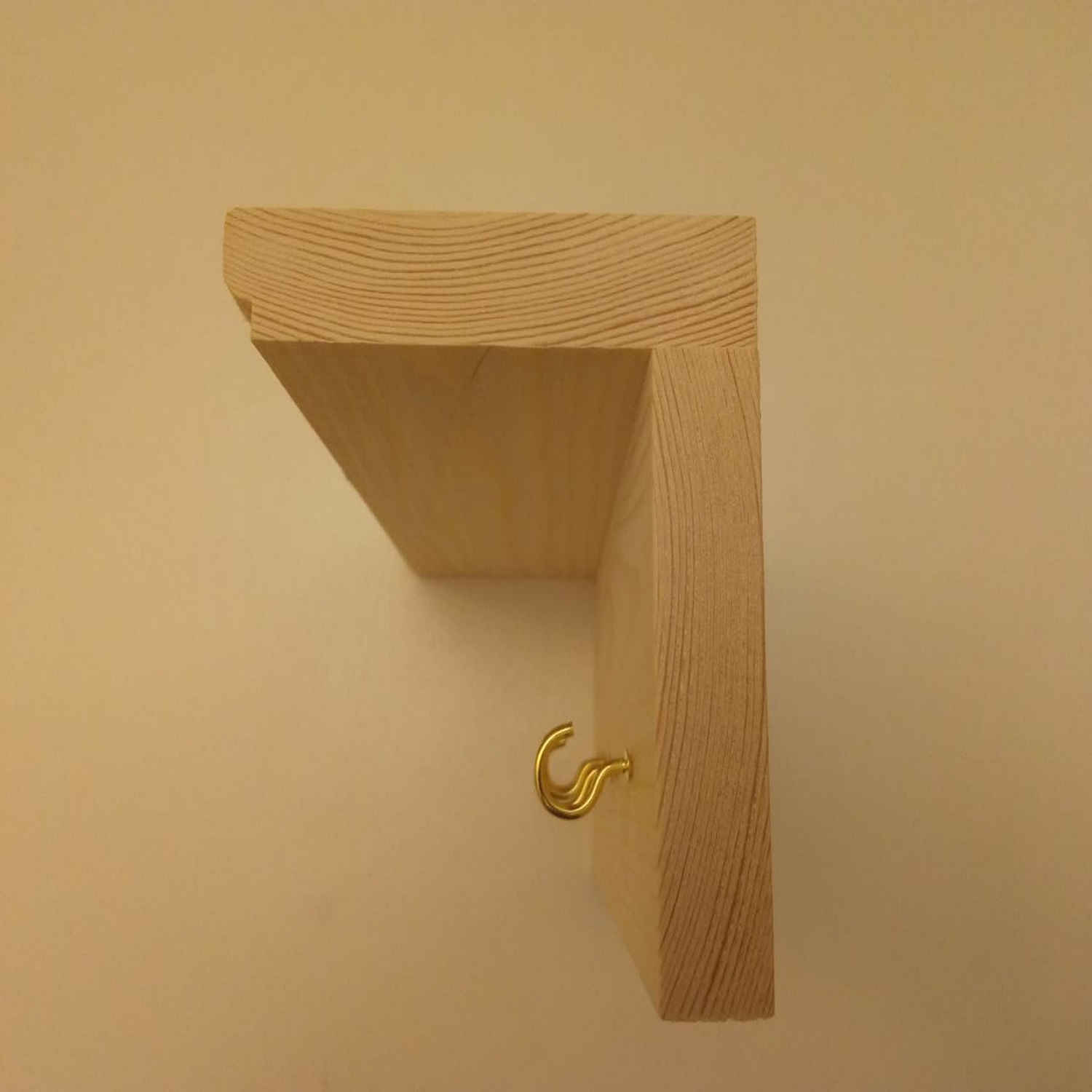 木质壁挂钥匙架 – 乡村风格，配4个挂钩