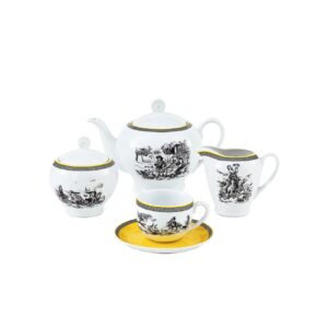 17件 Zarin Iran 瓷器茶具套装，型号 Italy F Village，3级