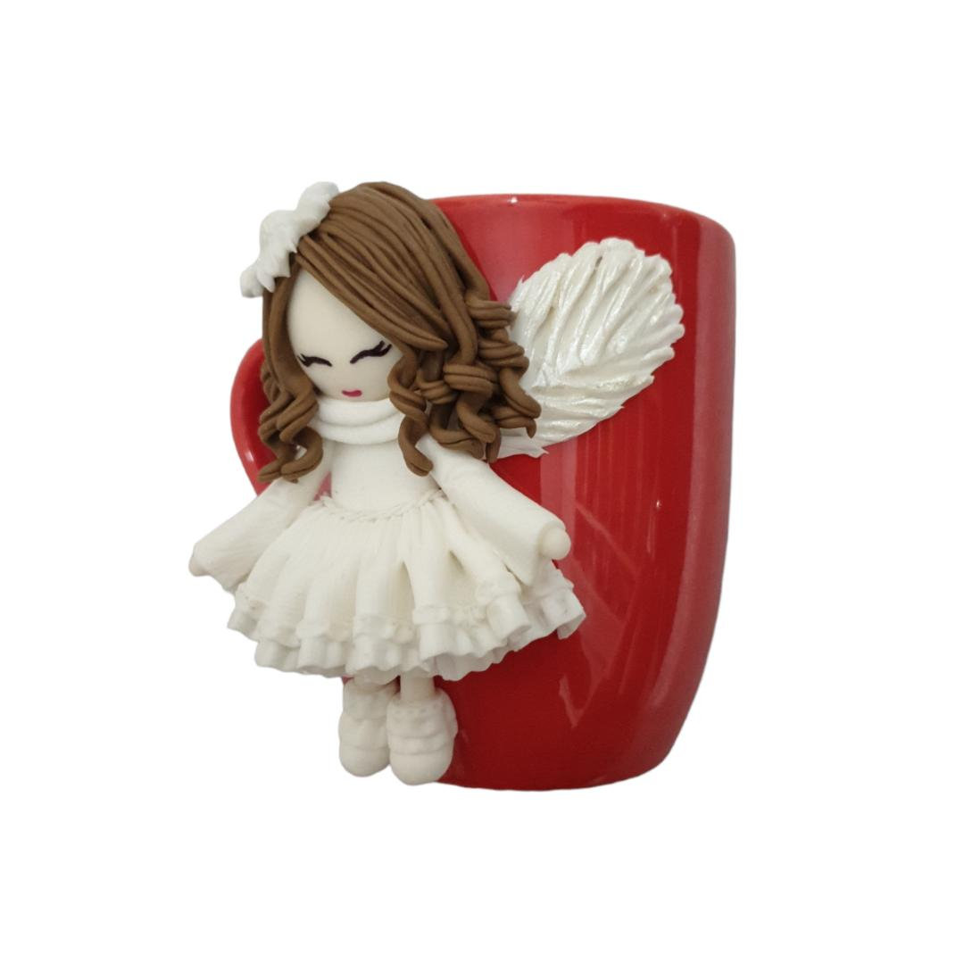 匠人陶瓷马克杯 – 手工天使图案设计