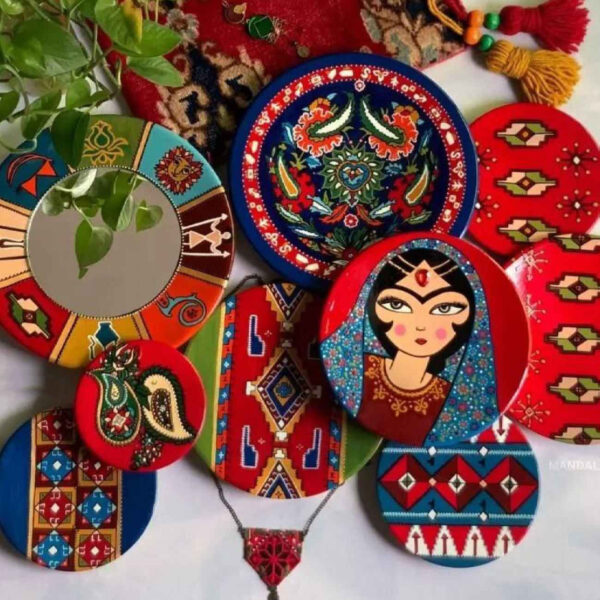 Artisan Pottery Plates with Persian Patterns – Elegant Traditional Home Accent