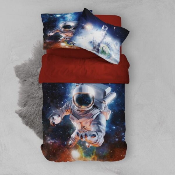 Astronaut-Themed Kids’ Bedding Set – Single Size, 4 Pieces (2)