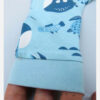 Thumbnail 2: 婴儿运动连体衣 – 藏蓝色鲸鱼图案，纯棉拉链款