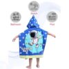 Thumbnail 3: 婴儿蓝色宇航员图案连帽浴巾 – 柔软舒适