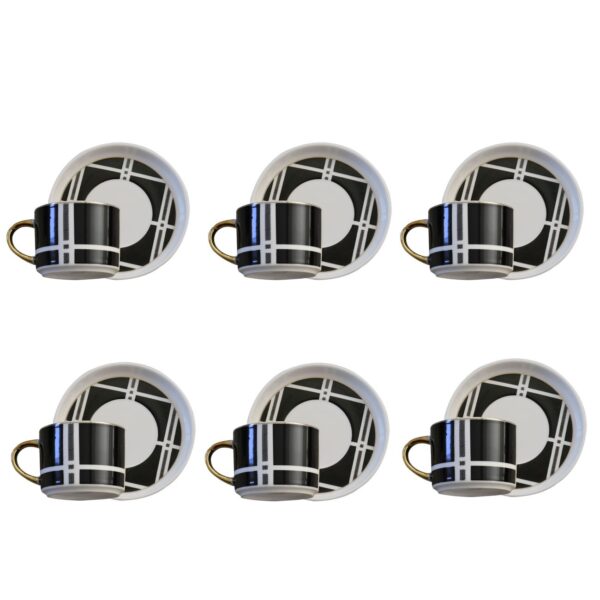 Ceramic Tea Sets for Elegant Tea Time 12 Pcs Include Saucers (1)