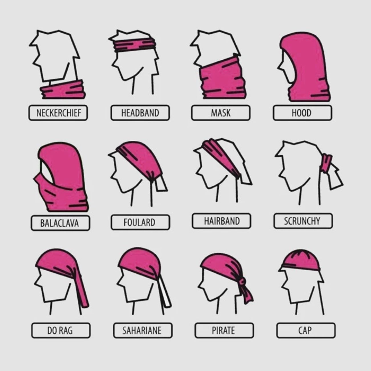 经典管状围巾 – 休闲及户外佩戴,柔软多功能,易于搭配