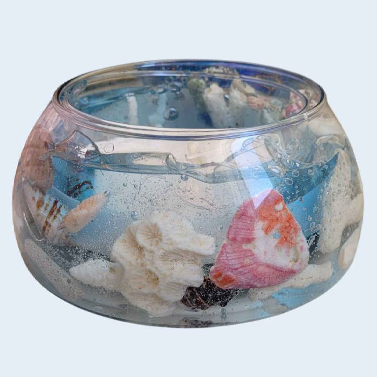 海风玻璃罐蜡烛 – 海洋艺术蜡烛，适合放松