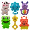 Colorful Baby Rattle Animal Design – Fun Sounds for Tiny Hands 6 Pcs (1)