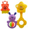 Thumbnail 3: 彩色动物造型婴儿摇铃 – 趣味声音，6 件套